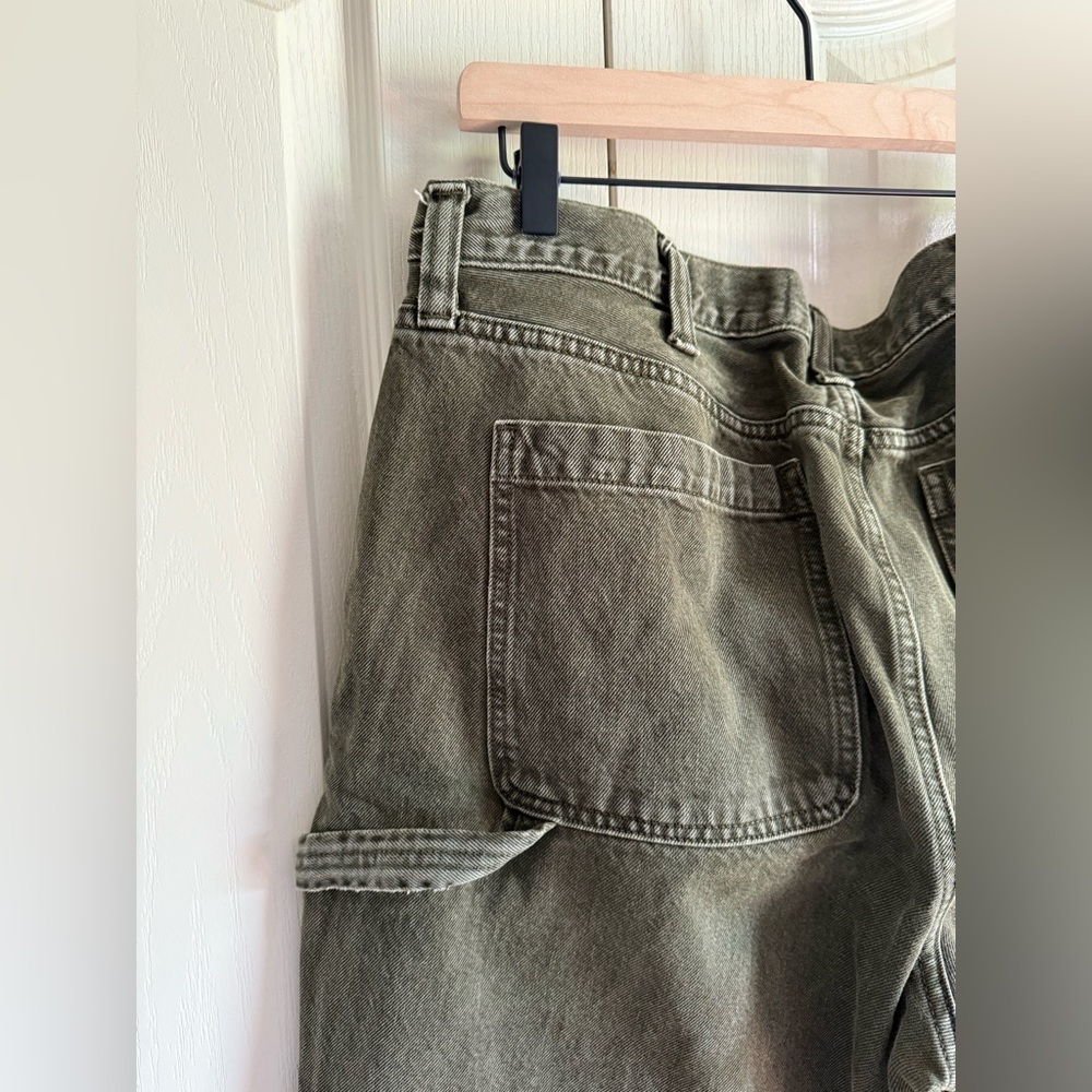 Men’s Abercrombie & Fitch Loose Fit Carpenter Jeans - Green - Picture 4 of 5